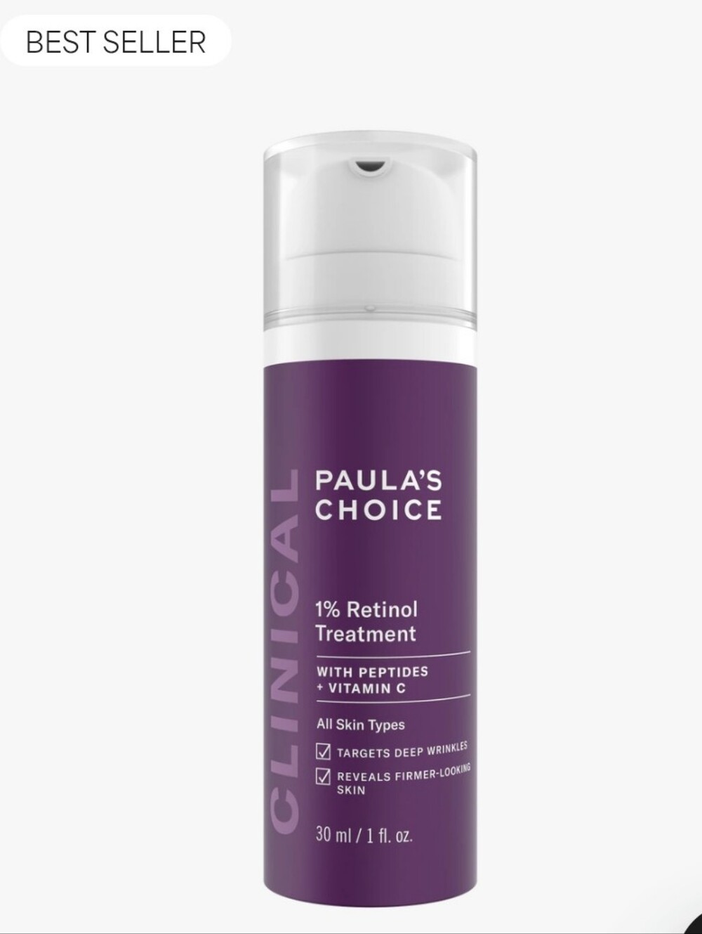 New & seal Paula's Choice 1% Retinol Treatment with Peptides & Vitamin C -30 ml